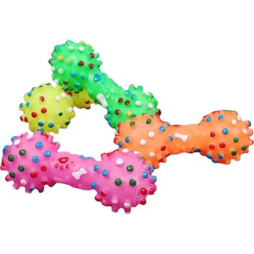 1pc Pet Squeak Toy Dog Sound Toys Grinding Teeth Clean Teeth Chew Toy for Puppy Dog Pet Supplies Color Random