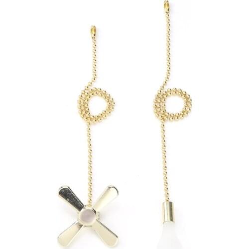 2 Ceiling Fan Pull Chains DIY Lights Desk Lamps Puller Pendants Novelty Fan/Bulb Shaped Decorative Crafts Home Hanging Ornaments