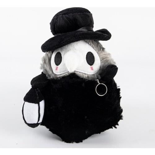 20cm Cartoon Animal Doctor Beak Stuffed Plush Toy Halloween Beak Doctor Party Prom Props Luminous Plush Toys Gifts