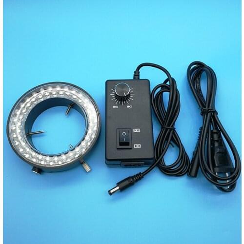 60pcs LED Lamps White Adjustable Illuminated Phone Repair Stereo Microscope Ring Lamp Industrial camera light Source AC90V-240V