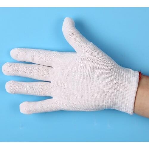 Household Gloves Reusable Full Finger Working Mittens Elastic Wrist Knit Nylon Safety Protect Mitt Garden Kitchen Cleaning Tools