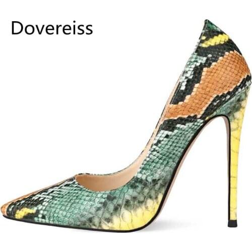 Dovereiss Fashion Womens Shoes summer new Elegant light blue Slip on sexy Pumps sexy Office lady Party shoes 35-45