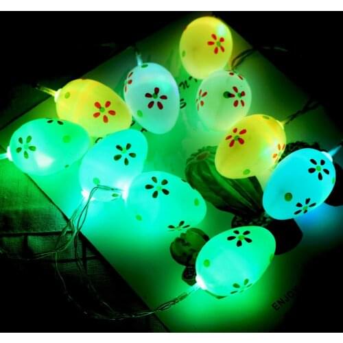 HobbyLane 1.5M 10LEDs Easter Home Decor Egg Rabbit LED String Lights 0.06W Battery Powered String Fairy Light