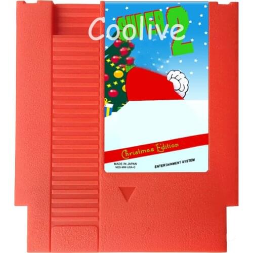 Top Quality Super Bros 2 Chrismas Edition for 72 Pins cartridge 8 Bit Video Game Console Card Cartridge English Language
