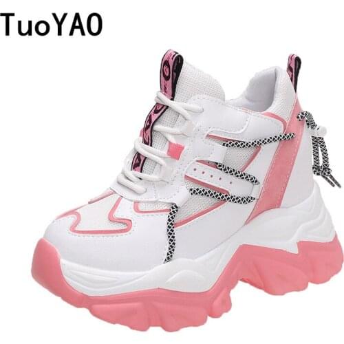 Chunky Sneakers Women Shoes Fashion Breathable Female Sport Shoes Casual Height 10CM Platform Sneakers Women Zapatillas De Mujer