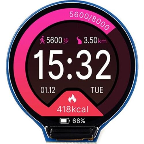 Top Deals 1.28 Inch 240X240 Round IPS LCD Display Screen Module For Raspberry Pi RPI 3B Plus 4B For Arduino STM32 , SPI Interfac