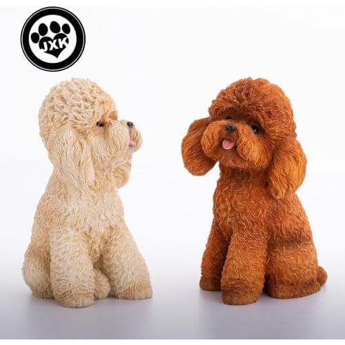 Mr.Z Resin PVC Miniature Animal Model Teddy Dog Model Toy fit for Action Figure Toys Accessories