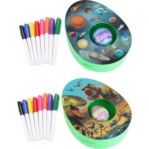 Easter Egg Painting Kit Tool with Music Lights Drawing Toy Cartoon Decoration B36E