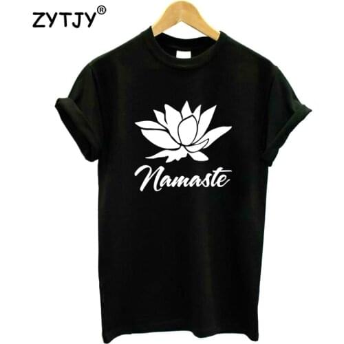 NAMASTE Yoga Lotus Flowe Print Women Tshirt Cotton Funny t Shirt For Lady Girl Top Tee Hipster Tumblr Drop Ship HH-167