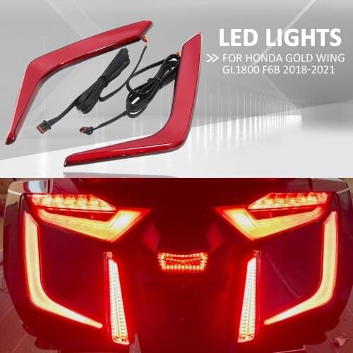 NEW 2018-2021 Motorcycle LED Rear Saddlebag Accents Lights Decorative Turn Signal For Honda Gold Wing GL 1800 F6B GL1800