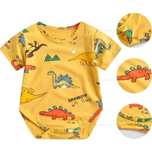 Summer Baby Dinosaur Rompers New Arrival Infants Cartoon Cotton Jumpsuit