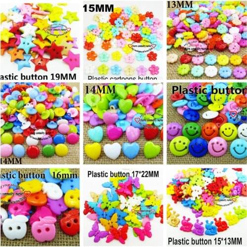 100PCS Plastic star buttons garment toy coat boots sewing clothes accessory decoration Kid duck button P-9