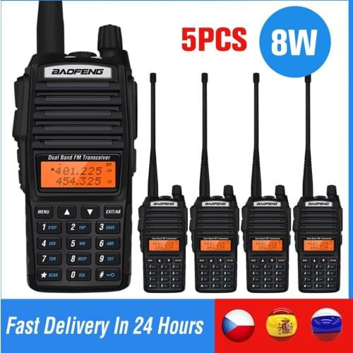 Portable Radio UV82 Walkie Talkie Baofeng UV-82 Dual PTT Button two-way Radio Vhf Uhf Dual Band CB Radio for Hunting City Hiking