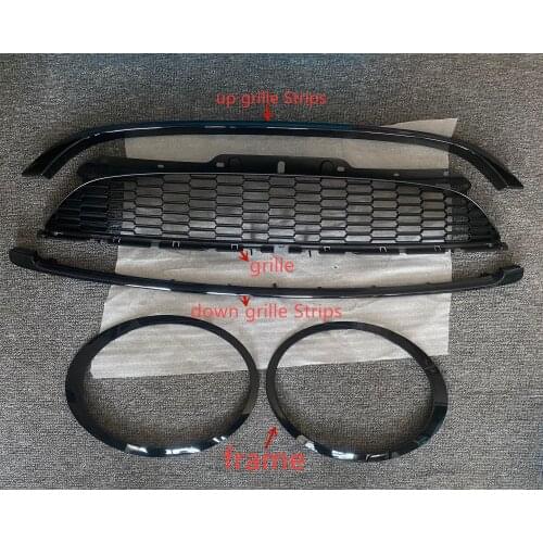 RQXR Front Bumper Frame Grill for BMW MINI R55 R56 R57 R58 Radiator Grille Car Accessories