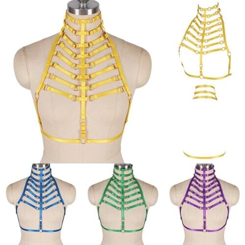 Sexy Stocking Garter Belt Women Club Wear Bdms Harness Womens Belt Buttocks Bondage Body Lingerie Gothic Clothes Bra Bandage