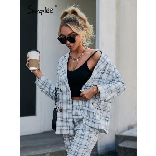 Женские элегантные брючные костюмы SIMPLEE China At AliExpress