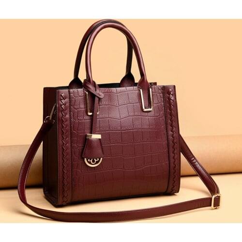 Designer Casual Ladies PU Leather Handbag Fashion Crocodile Pattern Ssmall Square Bag 2021 New Spring Luxury Brand
