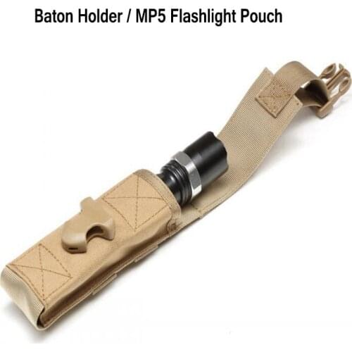 Tactical Molle MP5 Flashlight Pouch Military Baton Holder Bag Magazine pouch Airsoft Flashlight Case Hunting Accessories
