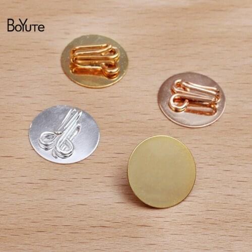 BoYuTe (30 Pieces/Lot) 15MM Metal Brass Base Hair Clip Clasp Vintage Style Diy Handmade Hair Accessories Parts