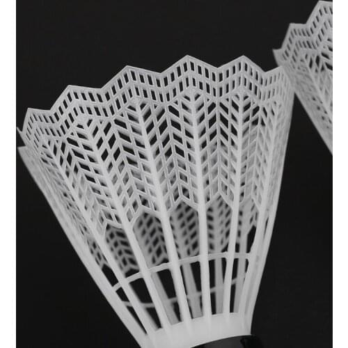 12Pcs White Badminton Plastic Shuttlecocks Indoor Outdoor Gym Sports Accessories U7EF