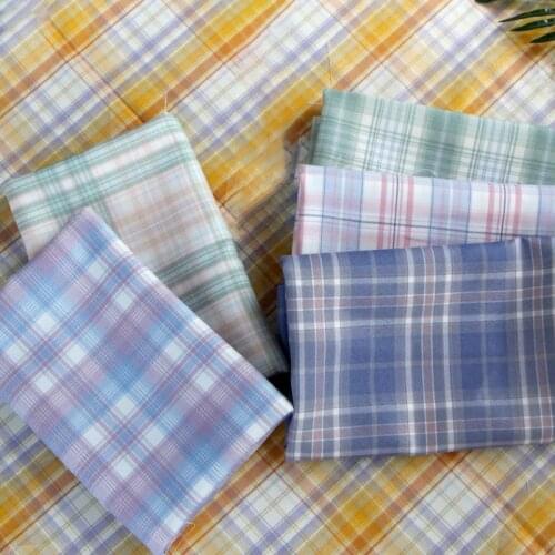 145cmx50cm polyester twill check cloth yarn dyed Scottish plaid fabric for JK Pleated skirt uniform clothes bags garment