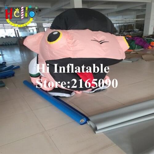 2 m high interesting inflatable moving cartoon character toy
