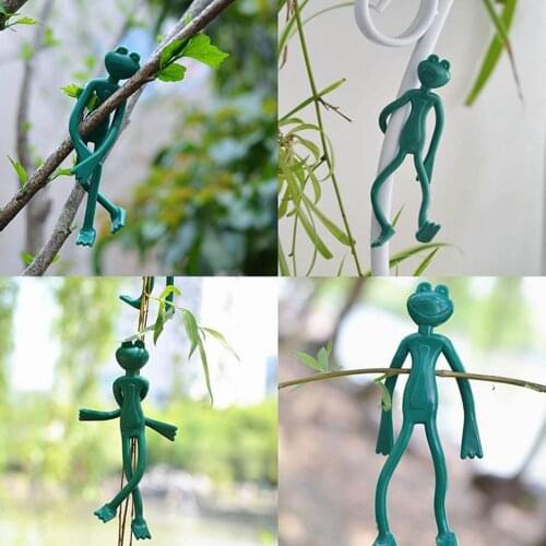 2pcs Garden Reusable Plant Cable Ties Frog Shape Adjustable Tree Climbing Support Horticulture Planting Supplies Grafting Clips
