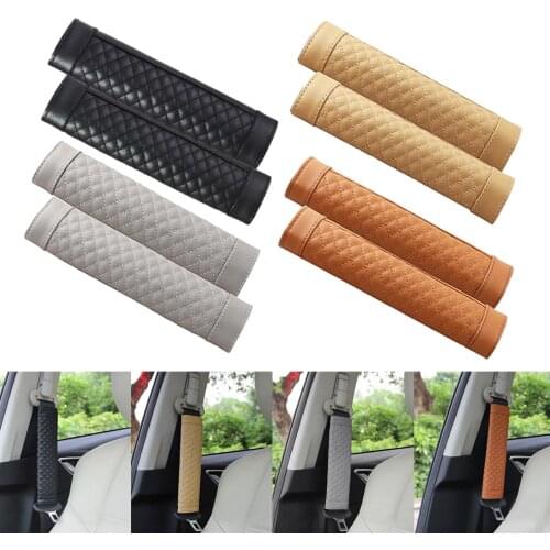 2pcs Stylish Driving Car PU Safety Seat Belt Pads Cover Protector