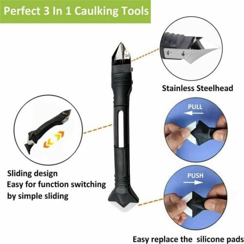 3 In1 Glass Glue Angle Scraper Caulking Tool Shovel binder Multifunctional Rubber Shovel Silicone Remover Angle Seam Shovel