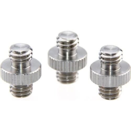 3x Double 3/8"-16 Thread Screw Mount Adapter fr DSLR Flash Tripod Light Stand