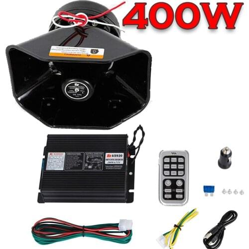 Car Police Horns 400W warning Alarm 16 Sound With Wireless Remote Control,Sound Signal For Car horn PA Speaker MIC 12V