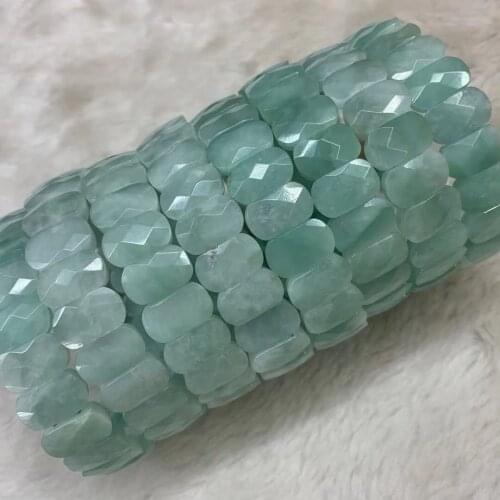 Angelite Stone Beads Bracelet Natural Green Gemtone Jewelry Bangle For Woman For Man Wholesale