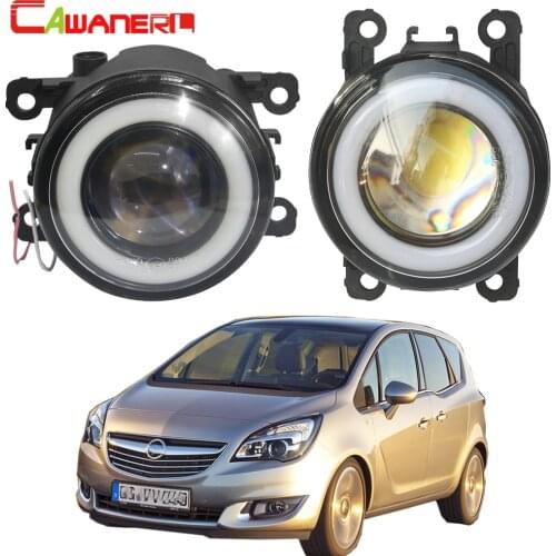 Cawanerl For Opel Meriva A Car 30W 3000LM LED Fog Light COB Angel Eye Daytime Running Lamp 12V 2006 2007 2008 2009 2010