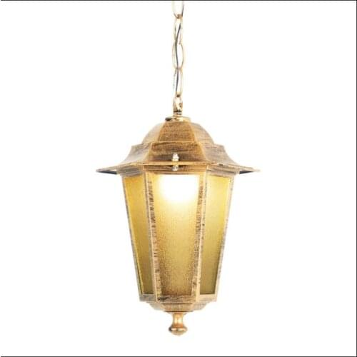 European chandelier outdoor balcony courtyard aisle bronze restaurant classic pastoral grape frame lamp aluminum alloy