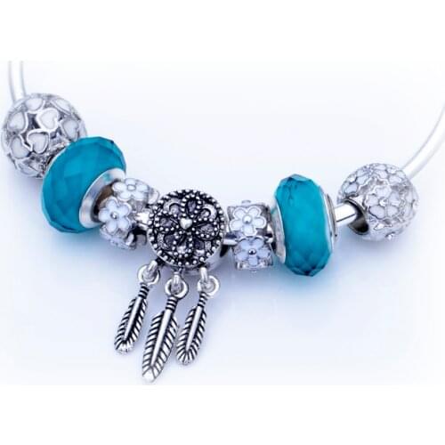 HP 925 Sterling Silver Fashion Simple Bead Disc Charm Bracelet Bracelet For Women Gift Jewelry