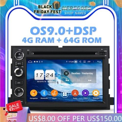 IPS DSP Android 10.0 4GB 64GB RO Car DVD Player Wifi 4G Bluetooth RADIO GPS Map ForFord Fusion Explorer Edge Expedition F150