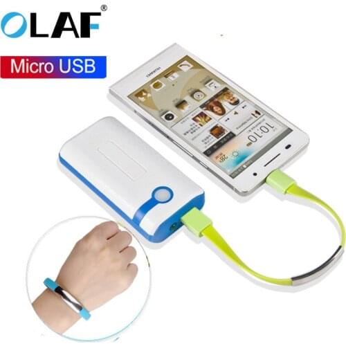 OLAF Bracelet cable USB Charger Cable Charging Data Cord For Samsung s6 s7 edge Xiaomi redmi 5 Plus 6 Bracelet cables Micro USB