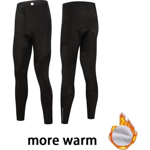 Men/Women cycling pants Winter Thermal Fleece Long Cycling Bib Pants Full black MTB bike Tights Bicycle Racing Trousers Straps