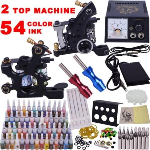 Permanent makeup machine kit tattoo supplies and accessories 54 color inks YLT-59