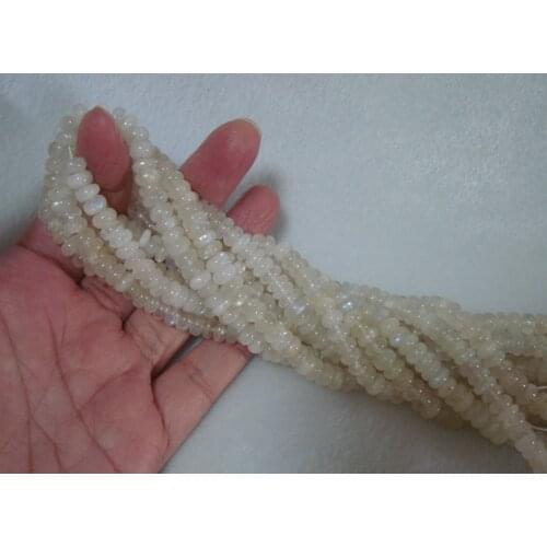 Natural Moonstone Rondelle 4*7mm Loose Beads For Jewelry Making DIY Bracelet Necklace Earrings