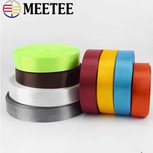 2Meters Meetee 25mm Nylon Webbing Band Herringbone Pattern Tape Web DIY Knapsack Strap Belt Binding Sewing Clothes Accessories
