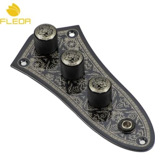 NEW Prewired Loaded Control Plate Jazz JB Bass Metal Plate with Switch Knobs