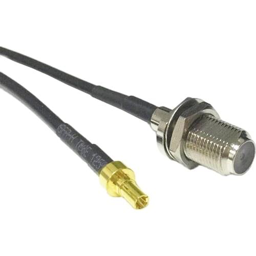 New F Female Jack Switch CRC9 Male Straight Jumper Cable RG174 Wholesale 10/15/20/30/50/100cm for 3G HUAWEI modem