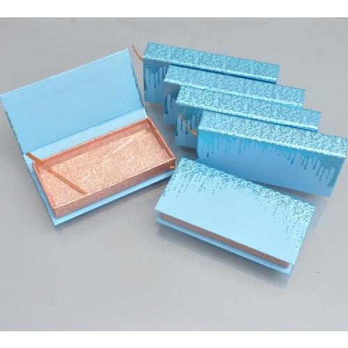 Wholesale Lash Box Eyelash Packaging Box Customize Faux Cils 25mm Mink Eyelashes Waterdrop Magnetic Package Storage Case Vendor