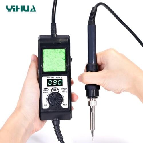 Temperature Adjustable Soldering Iron Station Removable Stand YIHUA 908D-II Portable Electronic Soldering Iron