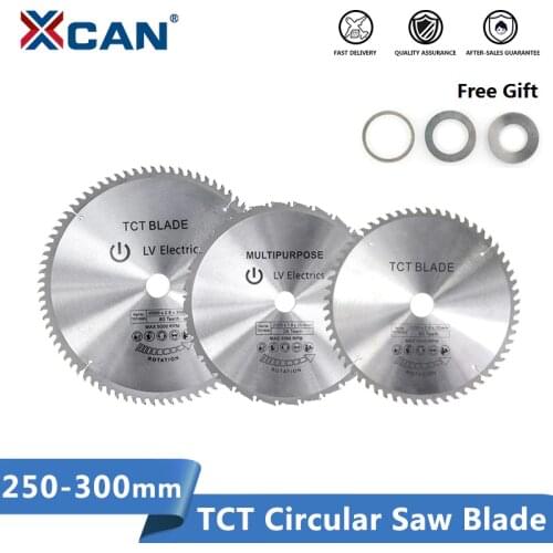XCAN Wood Cutting Saw Blade 250/255/300mm Circular Saw Disc 28/40/60/80 Teeth TCT Multi Tool Blades Carbide Tipped Saw Blade