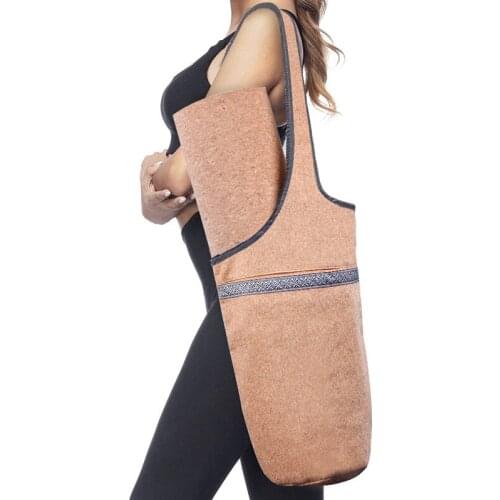 Cork Yoga Mat Bag Large Capacity Women Gym Fitness Pocket Shoulder Bag Multifunctional