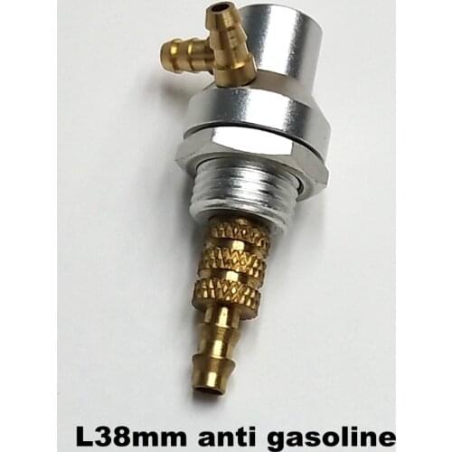 Anti gasoline filling nozzle oil pot RC gas plane parts aluminum alloy one way filling nozzle