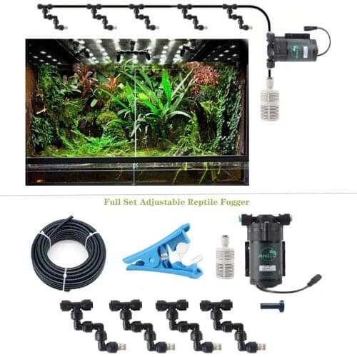 Fish Tank Silent Electric Pump Misting Spray System Nebulizer for Plant Greenhouse Garden Irrigation Terrarium Spraying Device
