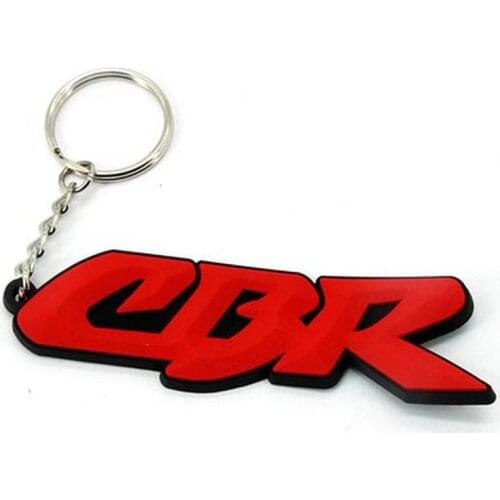 Rubber Motorcycle Ring Key Chain cool keychain 3D Soft For Honda CBR 125 250 300 600 900 954 1000 CBR1000RR CBR600RR CBR300RR